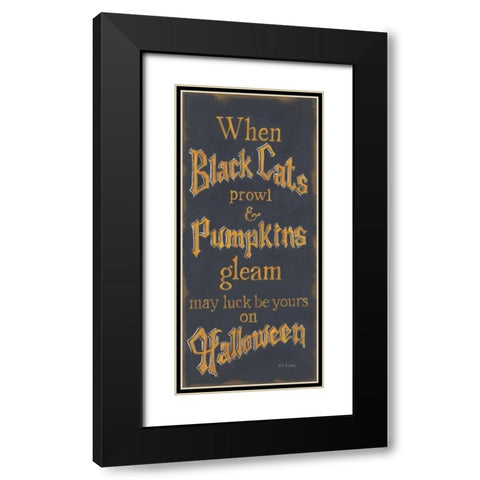 Black Cats Black Modern Wood Framed Art Print with Double Matting by Lewis, Kim