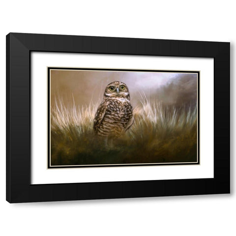 Owl Be Seeing You Black Modern Wood Framed Art Print with Double Matting by Parker, Kelley