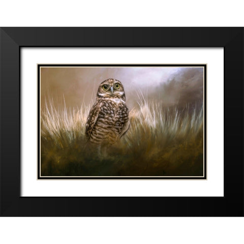 Owl Be Seeing You Black Modern Wood Framed Art Print with Double Matting by Parker, Kelley