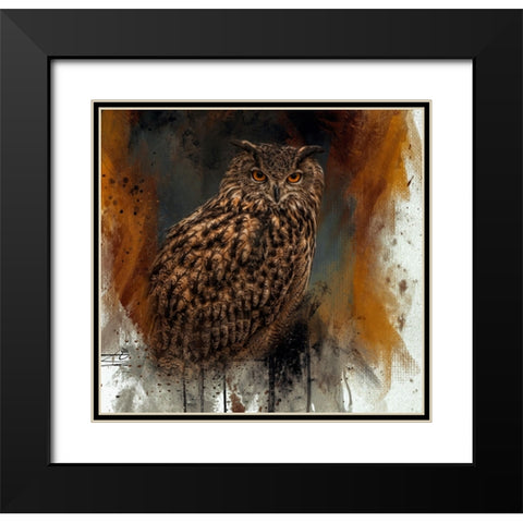 Regal Hunter Black Modern Wood Framed Art Print with Double Matting by Parker, Kelley