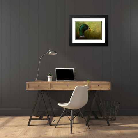 Draped in Green Black Modern Wood Framed Art Print with Double Matting by Parker, Kelley