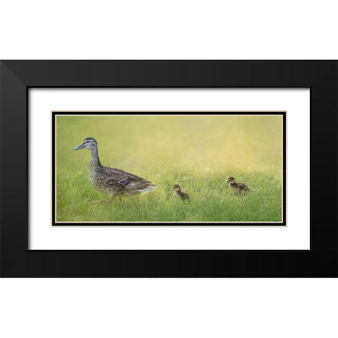 Follow the Leader Black Modern Wood Framed Art Print with Double Matting by Parker, Kelley