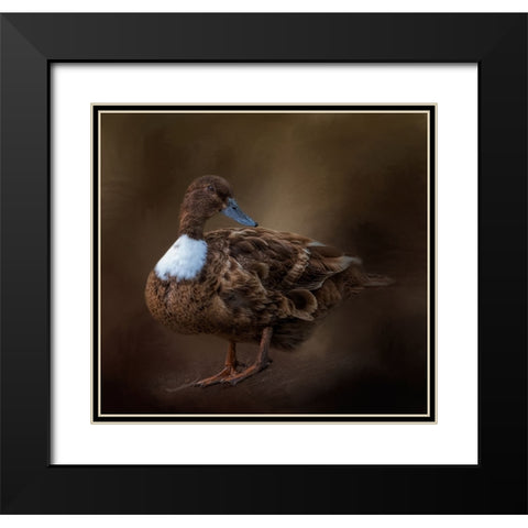 Just Ducky Black Modern Wood Framed Art Print with Double Matting by Parker, Kelley