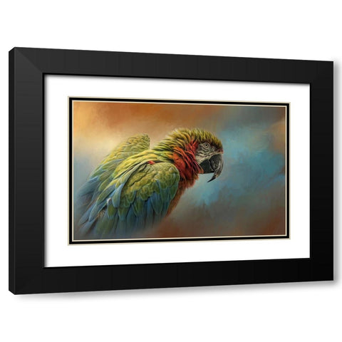 Coat of Many Colors Black Modern Wood Framed Art Print with Double Matting by Parker, Kelley