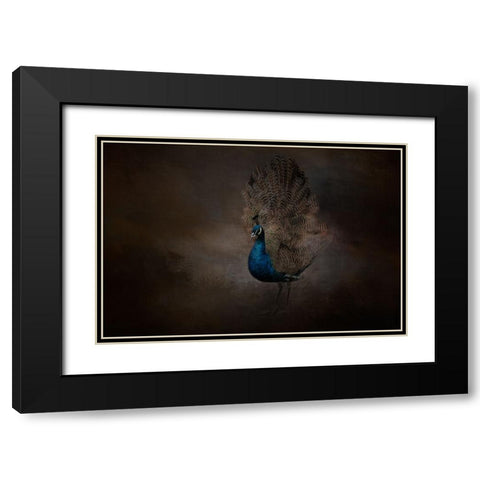 Blue Beauty Black Modern Wood Framed Art Print with Double Matting by Parker, Kelley