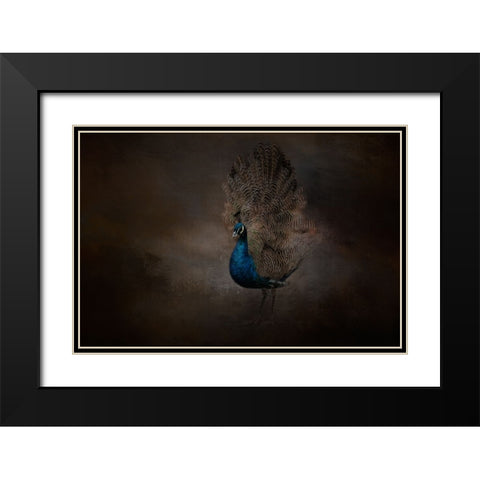 Blue Beauty Black Modern Wood Framed Art Print with Double Matting by Parker, Kelley