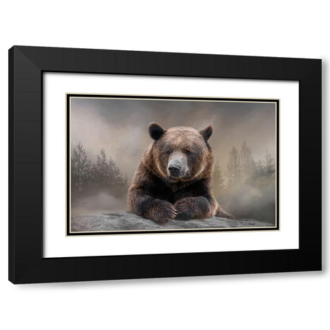 Grizzly Summit Black Modern Wood Framed Art Print with Double Matting by Parker, Kelley