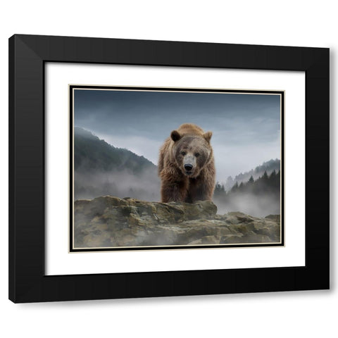 Over the Mountain Black Modern Wood Framed Art Print with Double Matting by Parker, Kelley