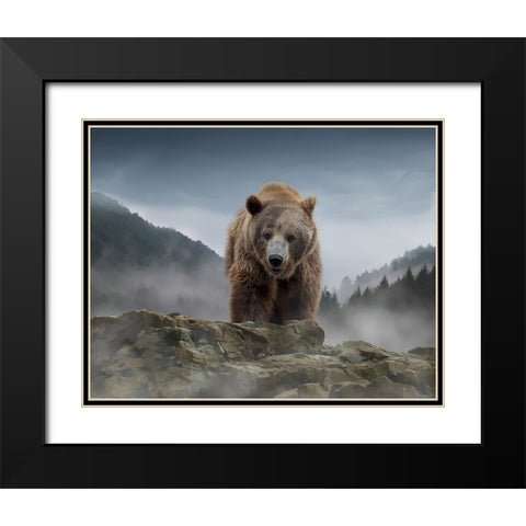 Over the Mountain Black Modern Wood Framed Art Print with Double Matting by Parker, Kelley