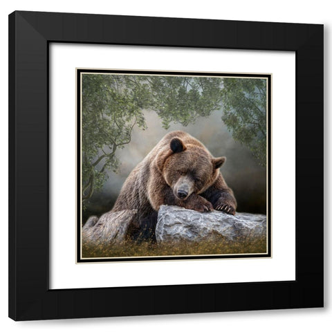 Quiet Contemplation Black Modern Wood Framed Art Print with Double Matting by Parker, Kelley