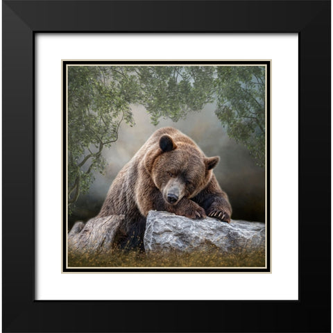 Quiet Contemplation Black Modern Wood Framed Art Print with Double Matting by Parker, Kelley