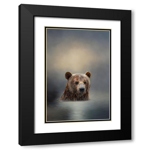 Taking a Dip Black Modern Wood Framed Art Print with Double Matting by Parker, Kelley