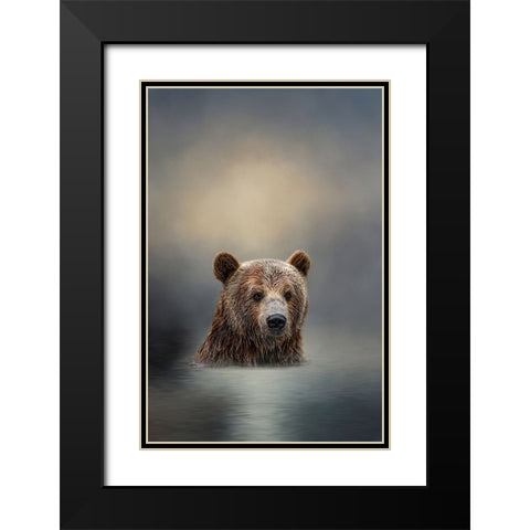 Taking a Dip Black Modern Wood Framed Art Print with Double Matting by Parker, Kelley