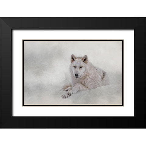 Winter Coat Black Modern Wood Framed Art Print with Double Matting by Parker, Kelley