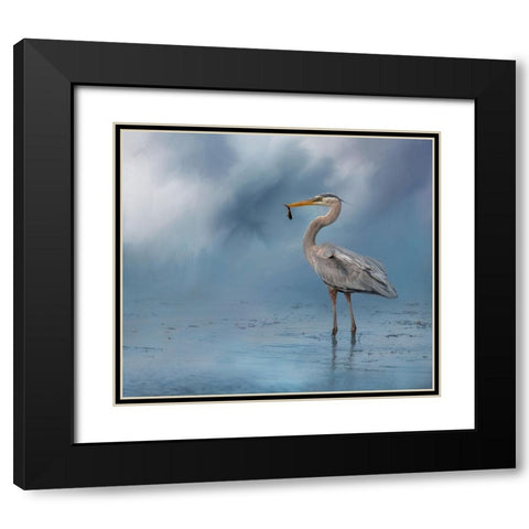 Mornings Catch Black Modern Wood Framed Art Print with Double Matting by Parker, Kelley