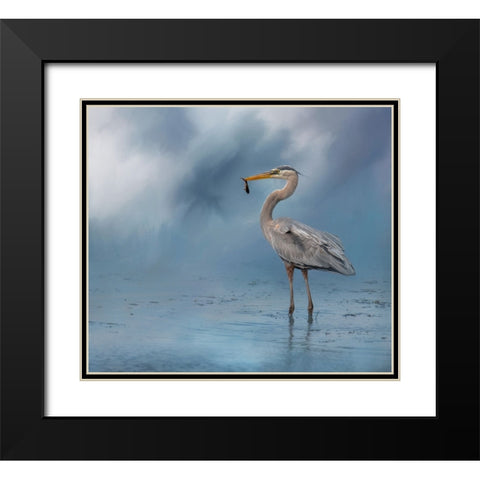 Mornings Catch Black Modern Wood Framed Art Print with Double Matting by Parker, Kelley