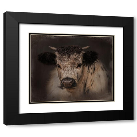 Cow Boy Black Modern Wood Framed Art Print with Double Matting by Parker, Kelley