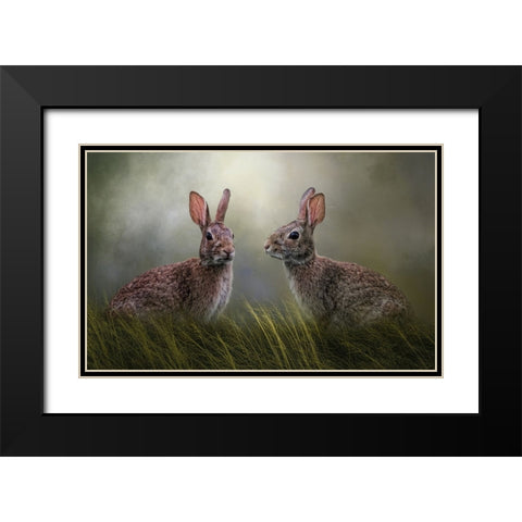 Forest Friends Black Modern Wood Framed Art Print with Double Matting by Parker, Kelley
