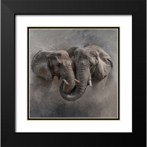 Big Hug Black Modern Wood Framed Art Print with Double Matting by Parker, Kelley