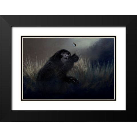Surprise Encounter Black Modern Wood Framed Art Print with Double Matting by Parker, Kelley