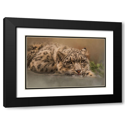 Taking It Easy Black Modern Wood Framed Art Print with Double Matting by Parker, Kelley