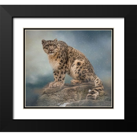 The Snowman Black Modern Wood Framed Art Print with Double Matting by Parker, Kelley