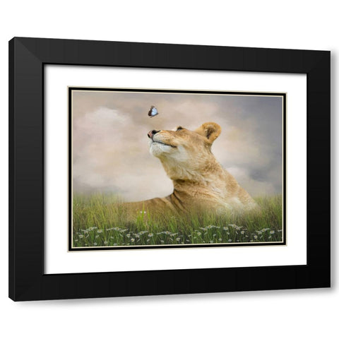 Chance Encounter Black Modern Wood Framed Art Print with Double Matting by Parker, Kelley