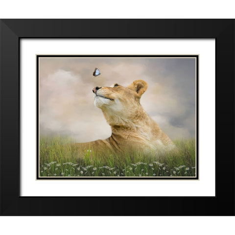 Chance Encounter Black Modern Wood Framed Art Print with Double Matting by Parker, Kelley