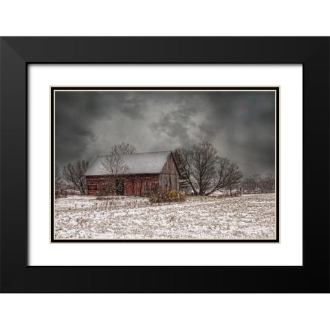 Weathering Winter Black Modern Wood Framed Art Print with Double Matting by Parker, Kelley