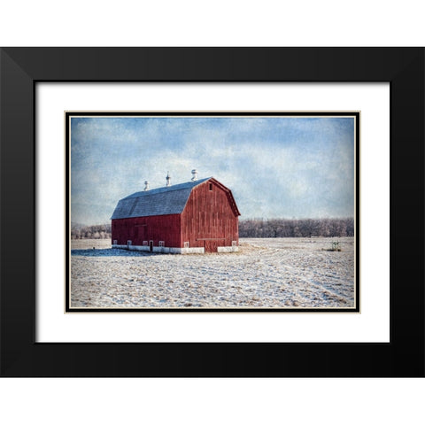 Morning on the Farm Black Modern Wood Framed Art Print with Double Matting by Parker, Kelley