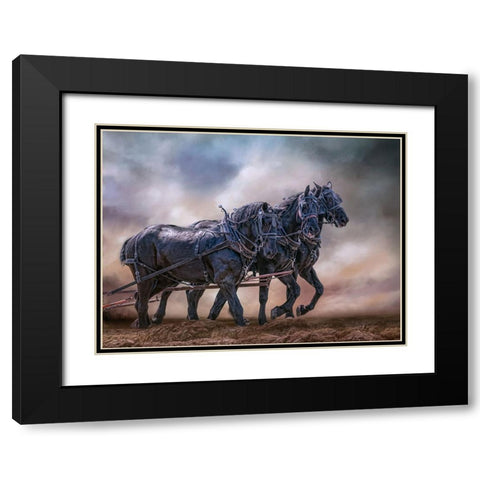 Bold and Powerful Black Modern Wood Framed Art Print with Double Matting by Parker, Kelley