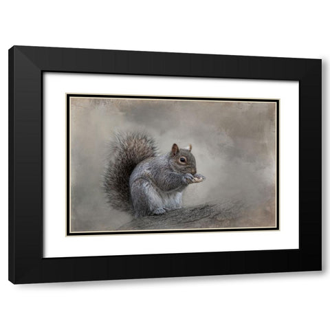Winter Nibbles Black Modern Wood Framed Art Print with Double Matting by Parker, Kelley