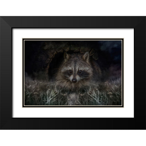 Mischievous Black Modern Wood Framed Art Print with Double Matting by Parker, Kelley