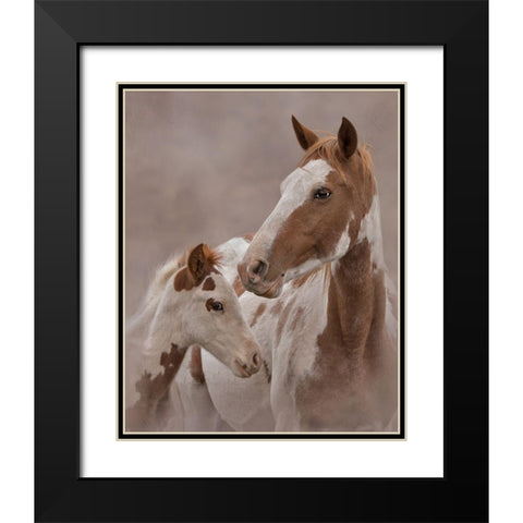 Gypsy and Sentinel Black Modern Wood Framed Art Print with Double Matting by McFerrin, Larry