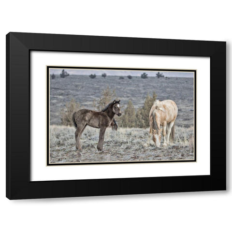 Precious and Dad (Casper) Black Modern Wood Framed Art Print with Double Matting by McFerrin, Larry