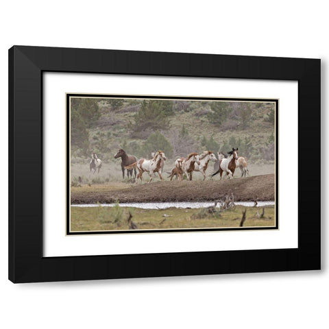 Ditto-Galileo Band Black Modern Wood Framed Art Print with Double Matting by McFerrin, Larry