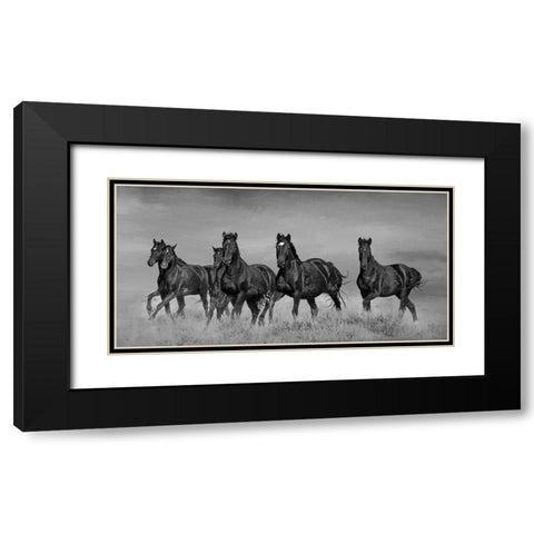 Voodoo Band Black Modern Wood Framed Art Print with Double Matting by McFerrin, Larry