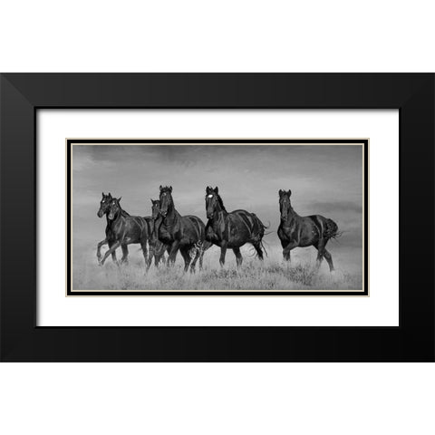 Voodoo Band Black Modern Wood Framed Art Print with Double Matting by McFerrin, Larry