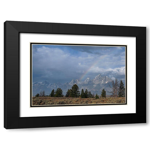 Teton Rainbow Black Modern Wood Framed Art Print with Double Matting by McFerrin, Larry