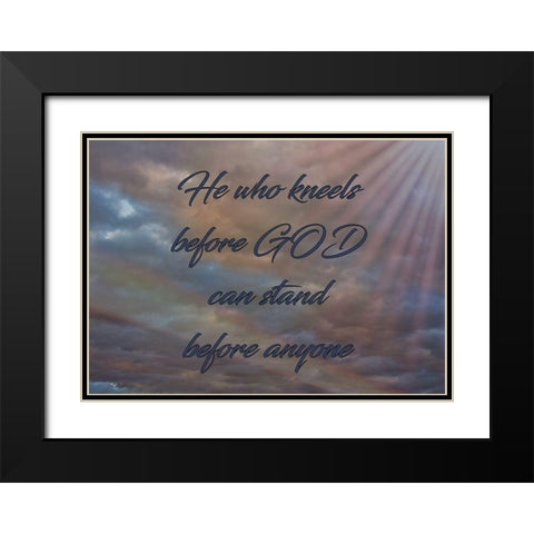 He Who Kneels Black Modern Wood Framed Art Print with Double Matting by McFerrin, Larry