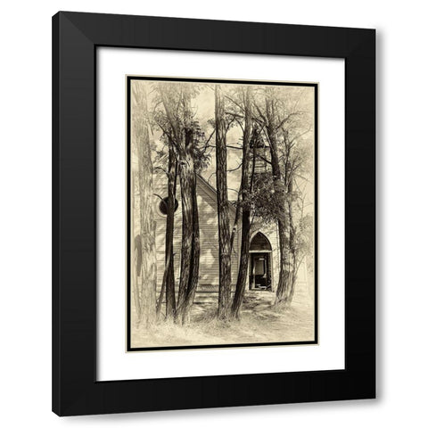 Abandoned Church Black Modern Wood Framed Art Print with Double Matting by McFerrin, Larry