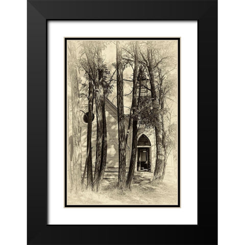 Abandoned Church Black Modern Wood Framed Art Print with Double Matting by McFerrin, Larry