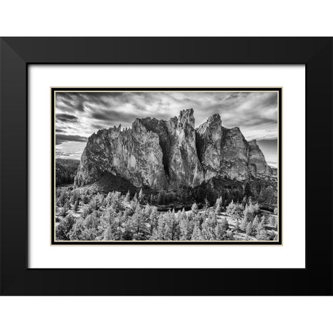 Smith Rock Black Modern Wood Framed Art Print with Double Matting by McFerrin, Larry