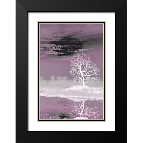 Pink Vision Black Modern Wood Framed Art Print with Double Matting by McFerrin, Larry