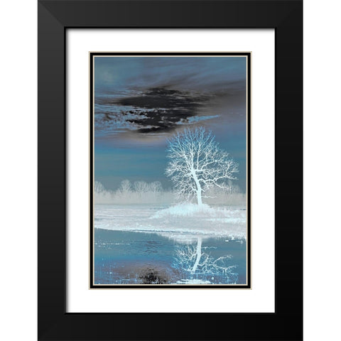 Teal Vision Black Modern Wood Framed Art Print with Double Matting by McFerrin, Larry