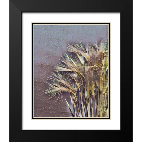 Gemstone Grass Black Modern Wood Framed Art Print with Double Matting by McFerrin, Larry