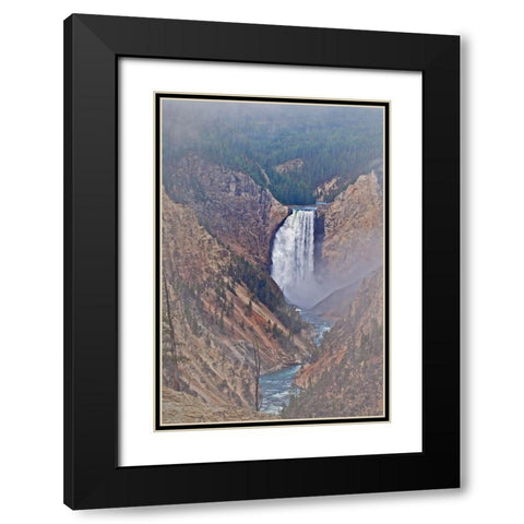 Lower Falls Black Modern Wood Framed Art Print with Double Matting by McFerrin, Larry