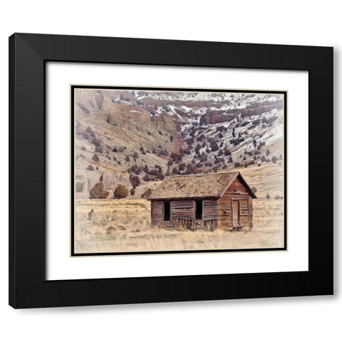 Old Line Shack Black Modern Wood Framed Art Print with Double Matting by McFerrin, Larry