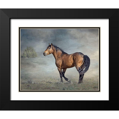 Wicasa Black Modern Wood Framed Art Print with Double Matting by McFerrin, Larry