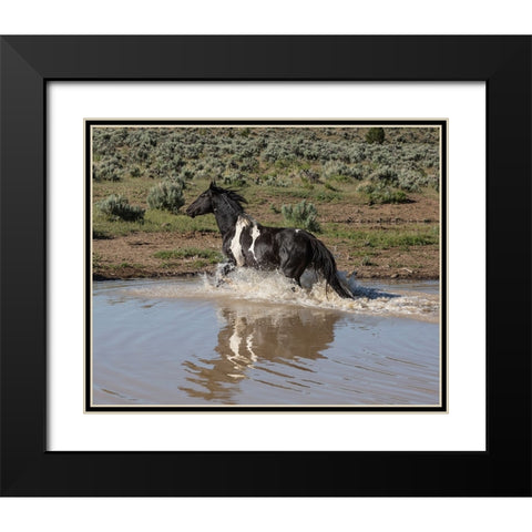 Mundoo Black Modern Wood Framed Art Print with Double Matting by McFerrin, Larry
